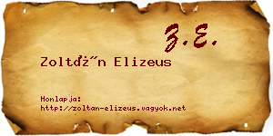 Zoltán Elizeus névjegykártya